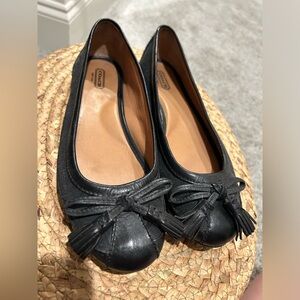 Coach Jaquard Logo Ballet Tassel Shoe Women’s 7